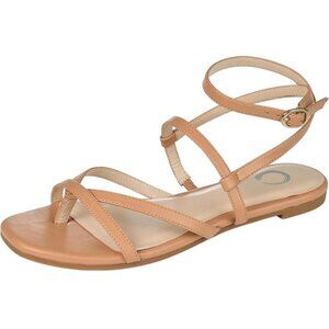 Journee Collection Women's Serissa Strappy Flat Sandals - Tan